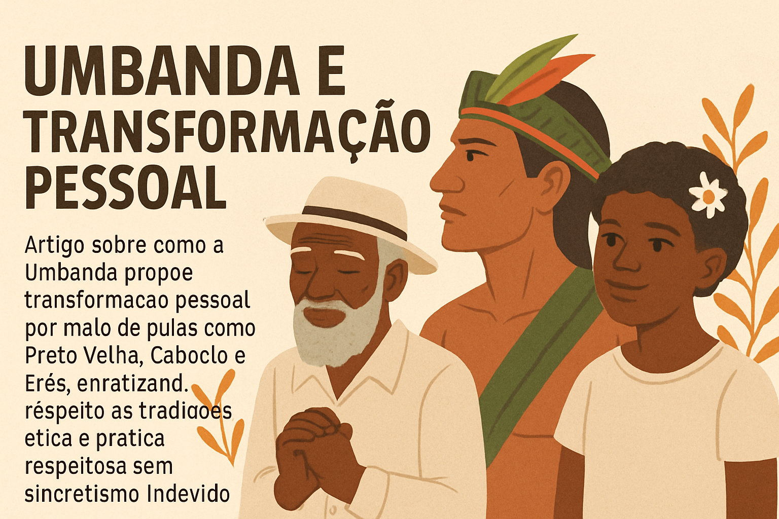 Imagem de capa do artigo: A Transformação Pela Umbanda: Lições de Preto Velho, Caboclo e Erês em um Terreiro