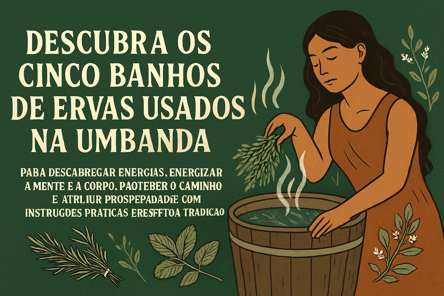 Imagem de capa do artigo: Banhos de Ervas na Umbanda: Descarrego, Energização, Proteção, Prosperidade e Conexão com o Divino