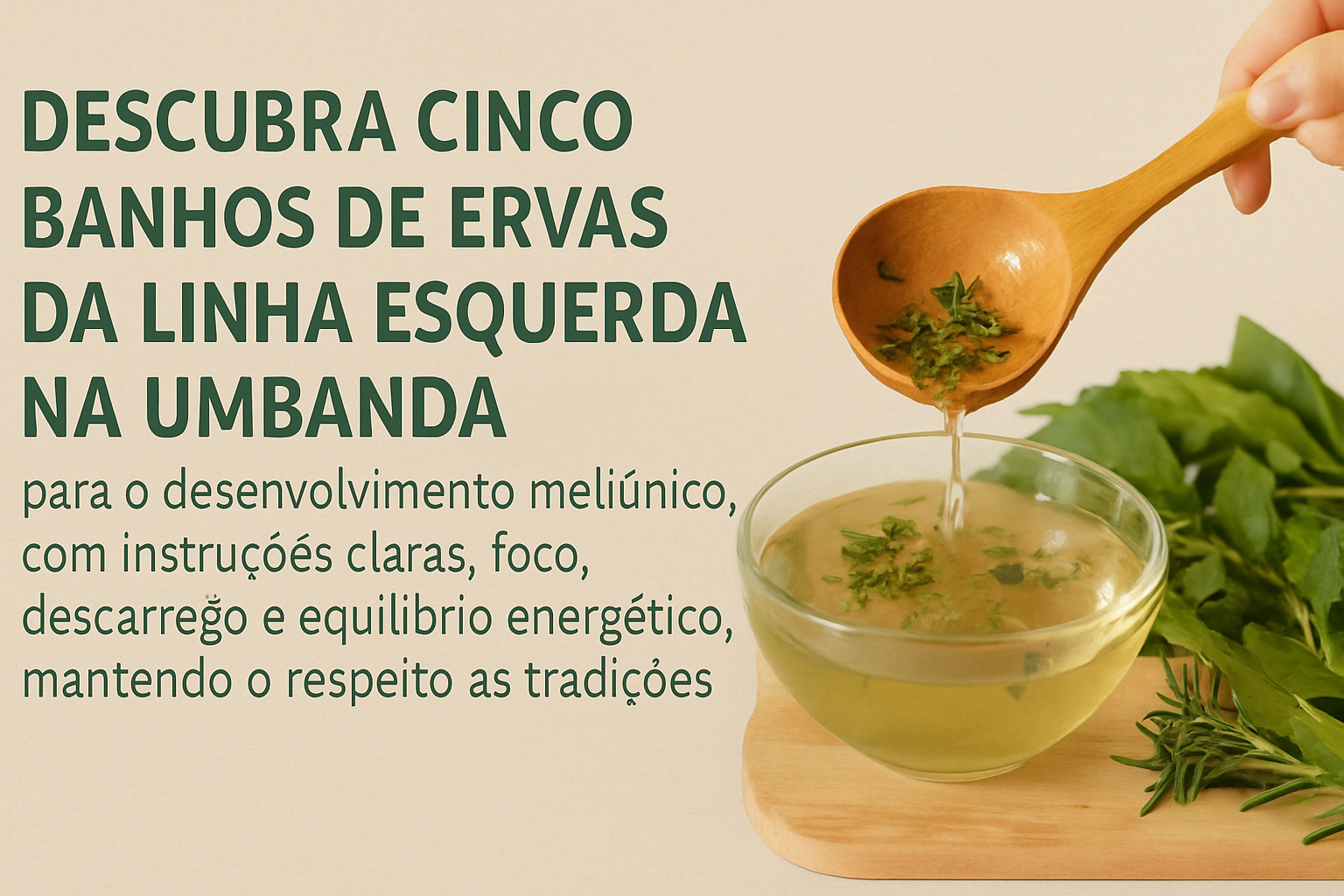 Imagem de capa do artigo: Banhos de Ervas para o Desenvolvimento Mediúnico na Linha da Esquerda da Umbanda: Guia Seguro e Respeitoso