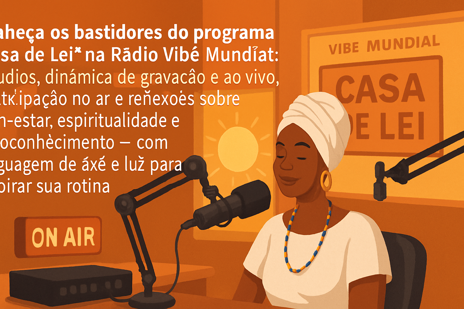 Imagem de capa do artigo: Bastidores do Programa “Casa de Lei” na Rádio Vibe Mundial: acolhimento, autoconhecimento e caminhos de luz