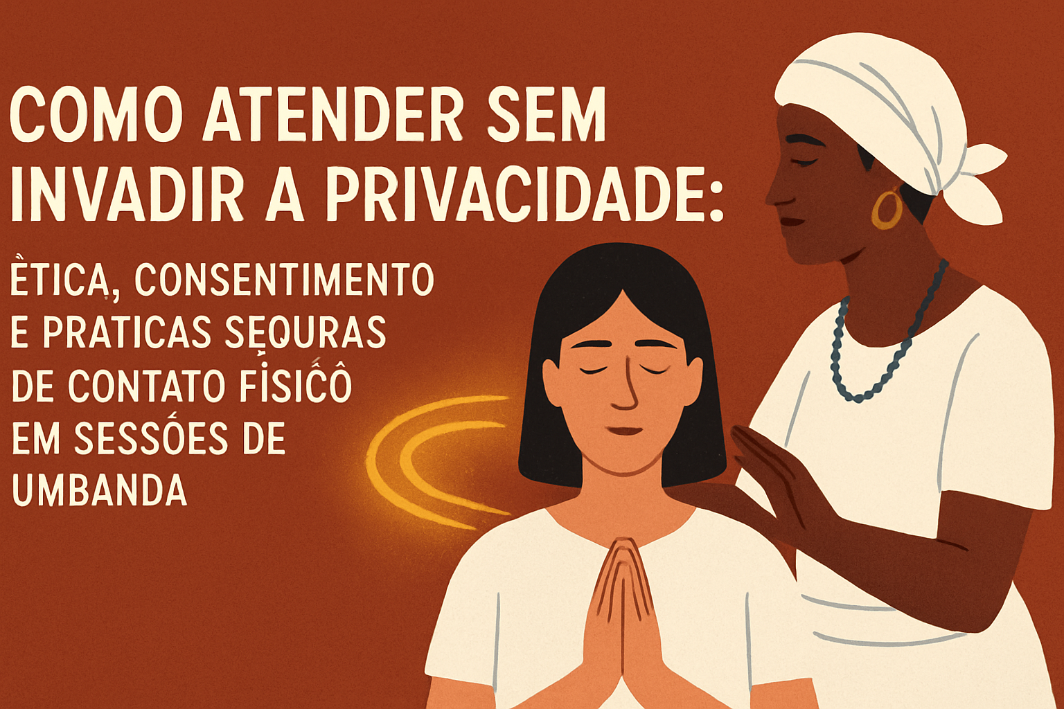 Imagem de capa do artigo: Contato físico no terreiro de Umbanda: limites, ética e transmissão de energia