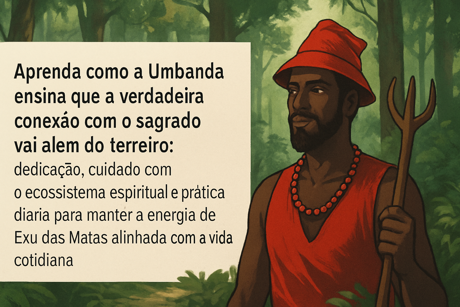 Imagem de capa do artigo: Dedicação à Espiritualidade na Umbanda: Lições sobre Exu das Matas e Autonomia Espiritual