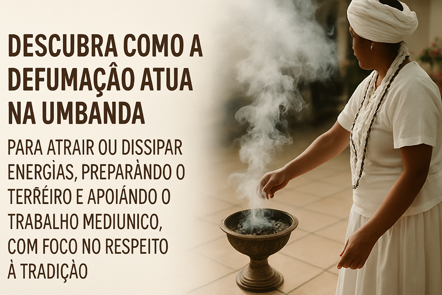Imagem de capa do artigo: Defumação na Umbanda: fundamentos, prática e cuidados