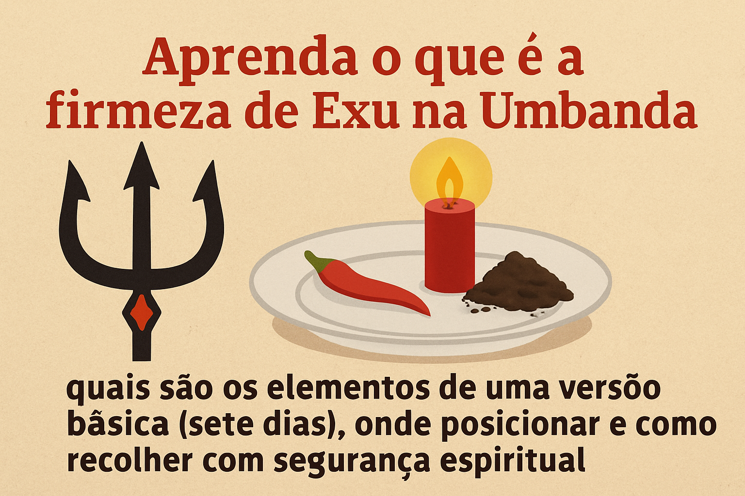 Imagem de capa do artigo: Firmeza de Exu na Umbanda: passo a passo de uma firmeza básica para abertura de caminhos (sete dias)