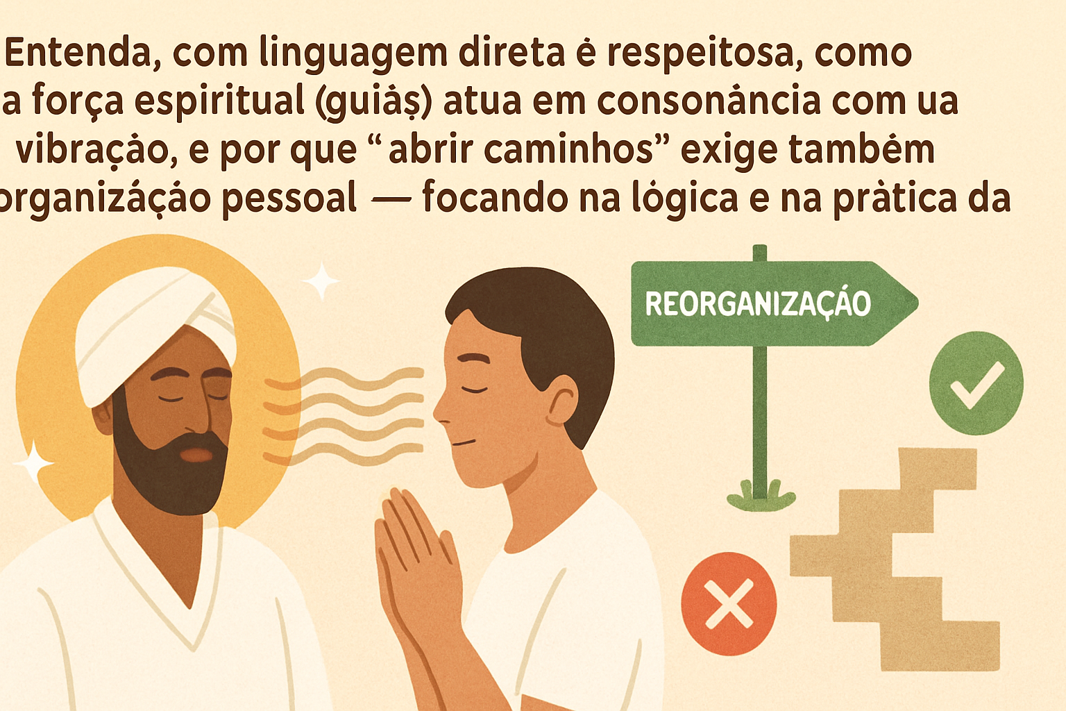 Guia espiritual, vibração e merecimento: por que os caminhos só se abrem com mudança interior