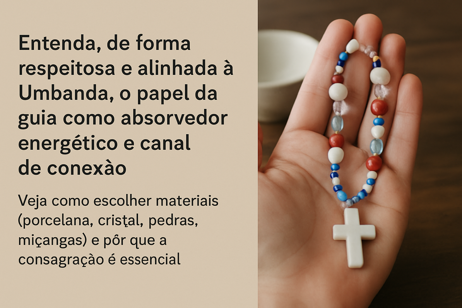 Imagem de capa do artigo: Guia na Umbanda: como funciona, o que observar nos materiais e a intenção de consagração