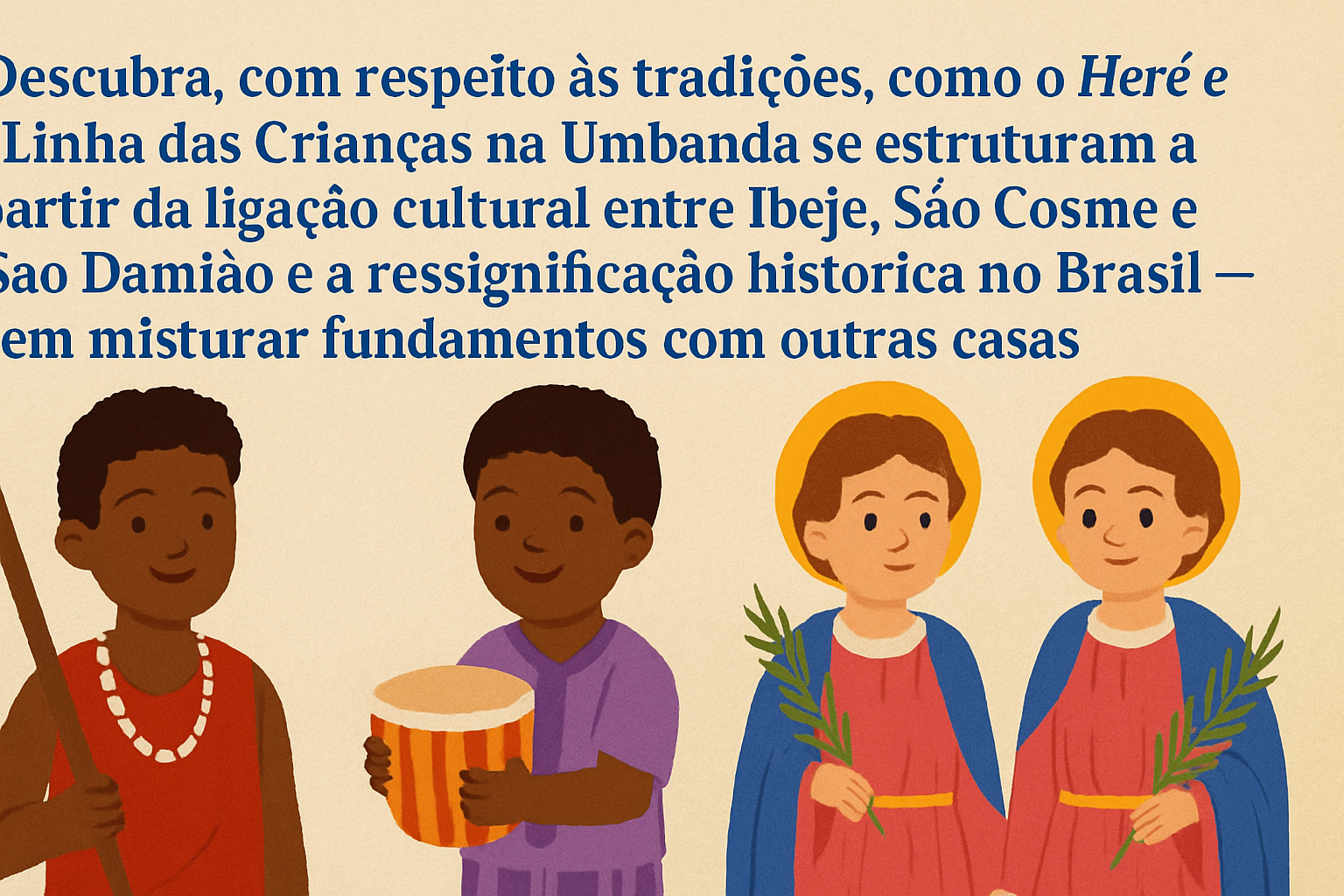 Imagem de capa do artigo: Herê (Linha das Crianças) na Umbanda: entendendo a estrutura entre Ibeje, Cosme & Damião e a tradição brasileira