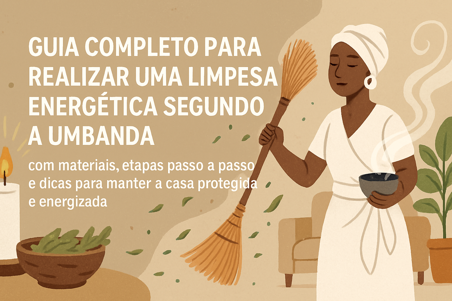 Imagem de capa do artigo: Limpeza Espiritual na Umbanda: Guia Completo de Purificação do Lar