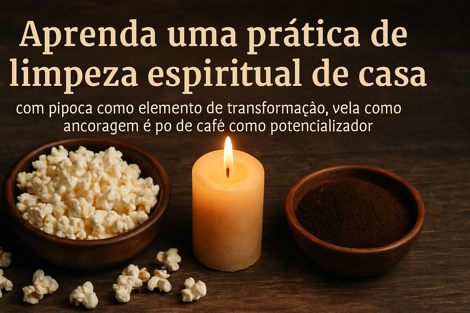 Limpeza energética de ambiente com pipoca, vela e café (na linha de Pretos Velhos/Obaluaê, sem confundir com outras matrizes)