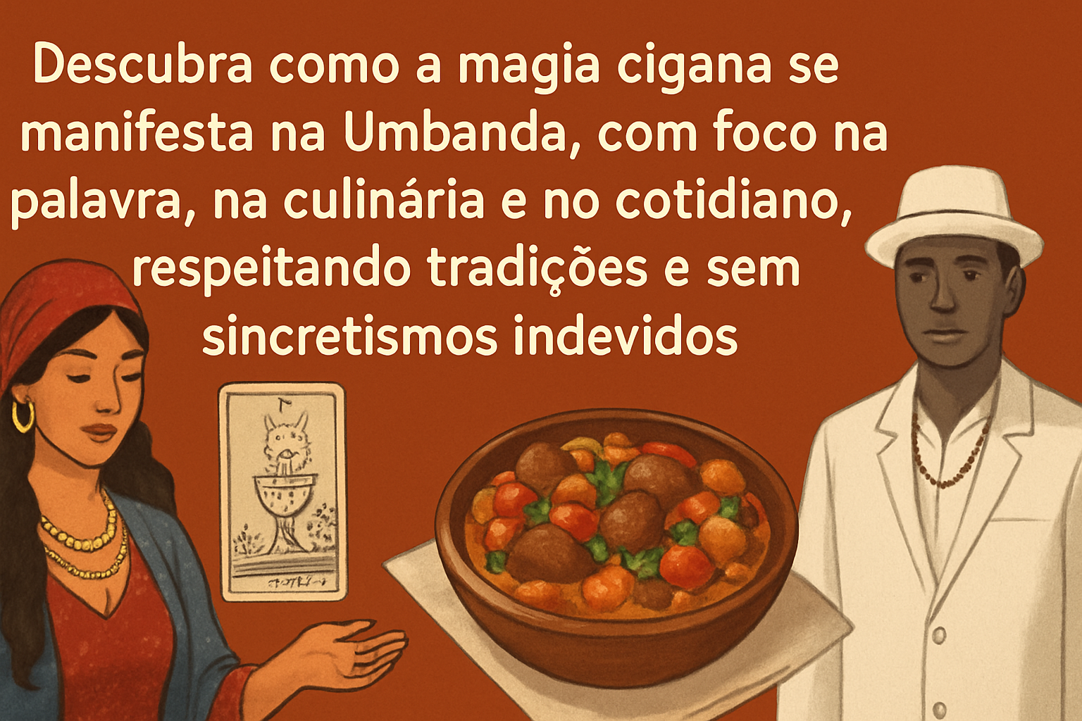 Imagem de capa do artigo: Magia Cigana na Umbanda: palavra, culinária e cotidiano