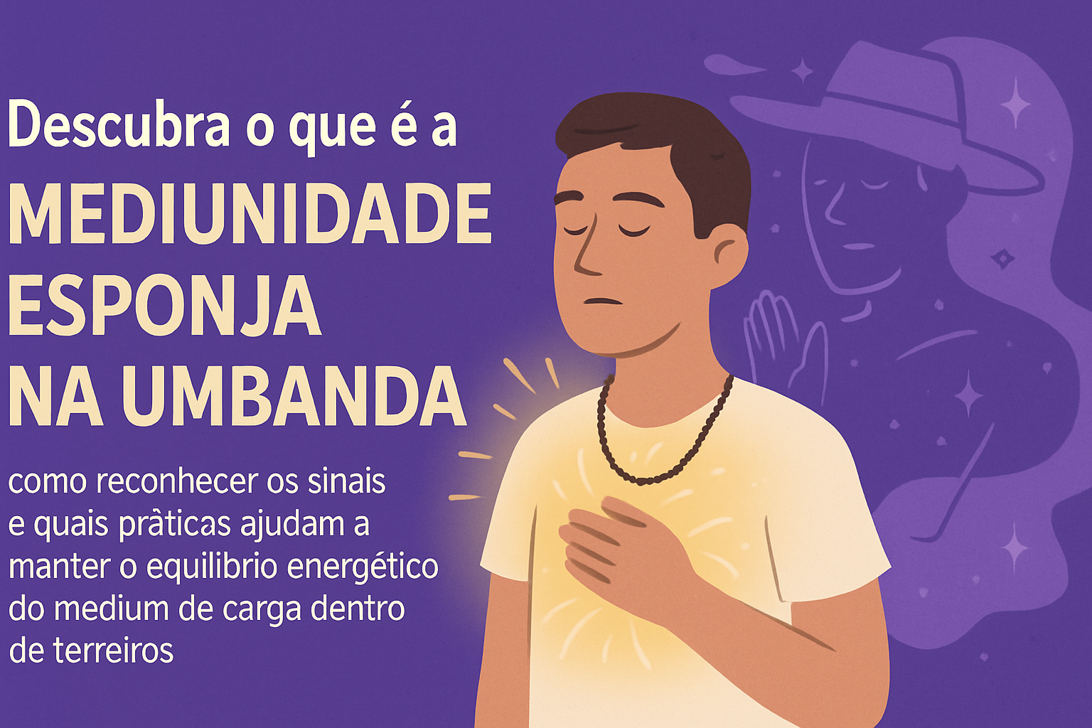 Imagem de capa do artigo: Mediunidade Esponja na Umbanda: guia prático para cuidar do médium de carga