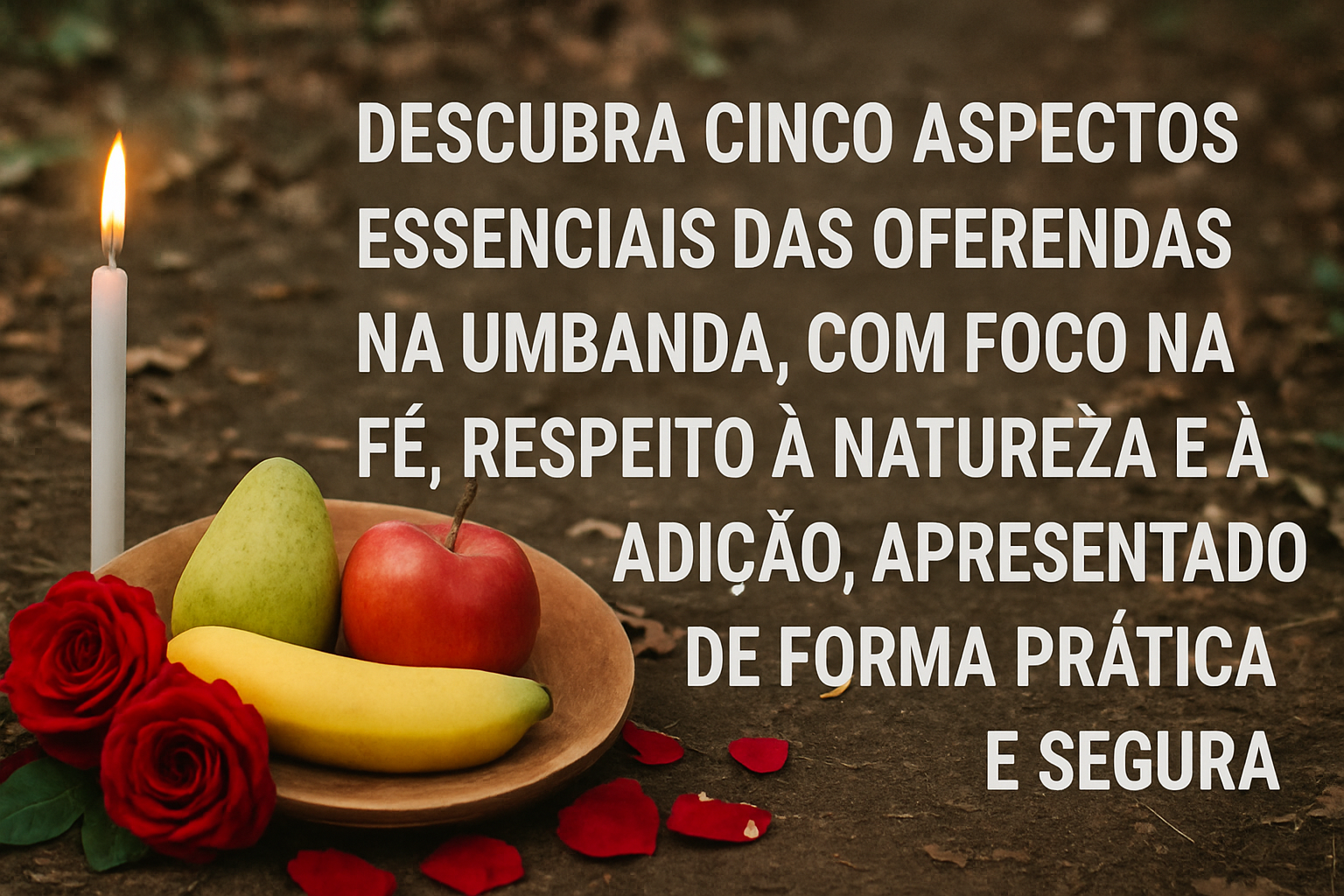 Imagem de capa do artigo: Oferendas na Umbanda: 5 fatos que não te contam (guia respeitoso e prático)
