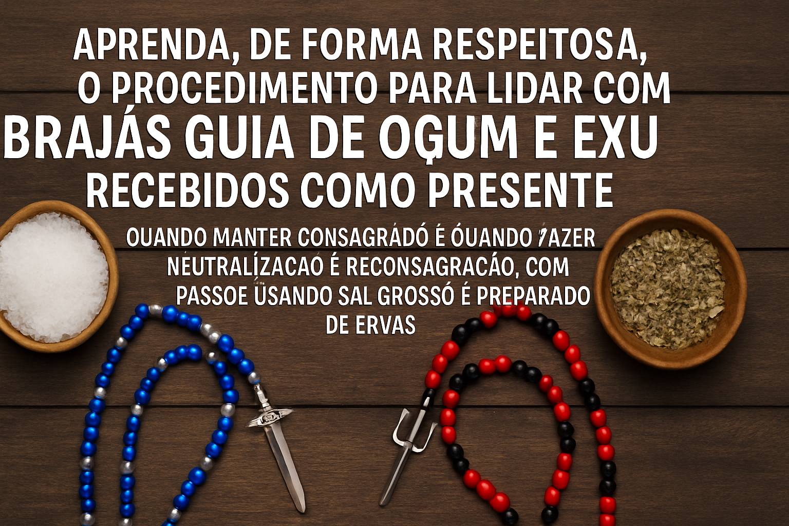 Imagem de capa do artigo: O que fazer com Brajás de Ogum e Ixu recebidos de outra pessoa? (Como neutralizar e reconsagrar com segurança)