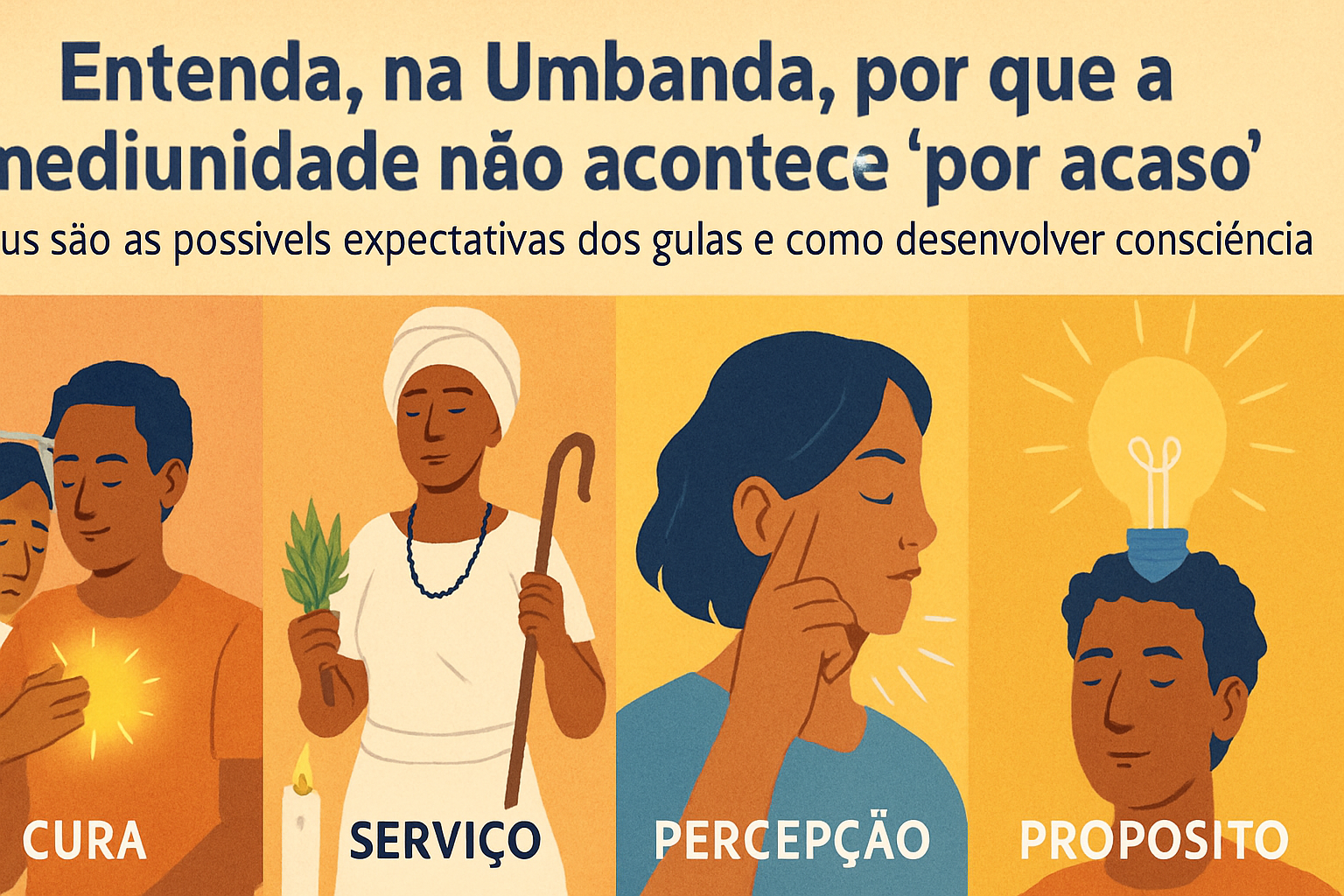 Imagem de capa do artigo: O que os Guias Esperam de Nós na Umbanda: Chamado, Desenvolvimento e Missão da Mediunidade