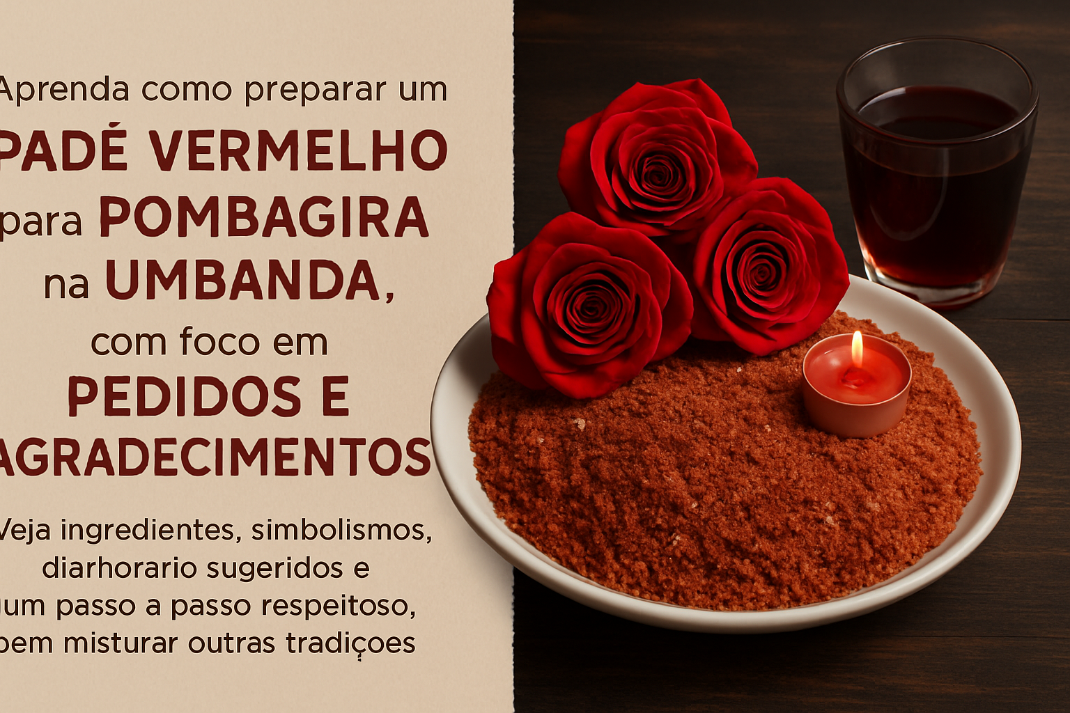 Imagem de capa do artigo: Padê Vermelho de Pombagira na Umbanda: preparo para pedidos e agradecimentos (fundamentos e cuidados)