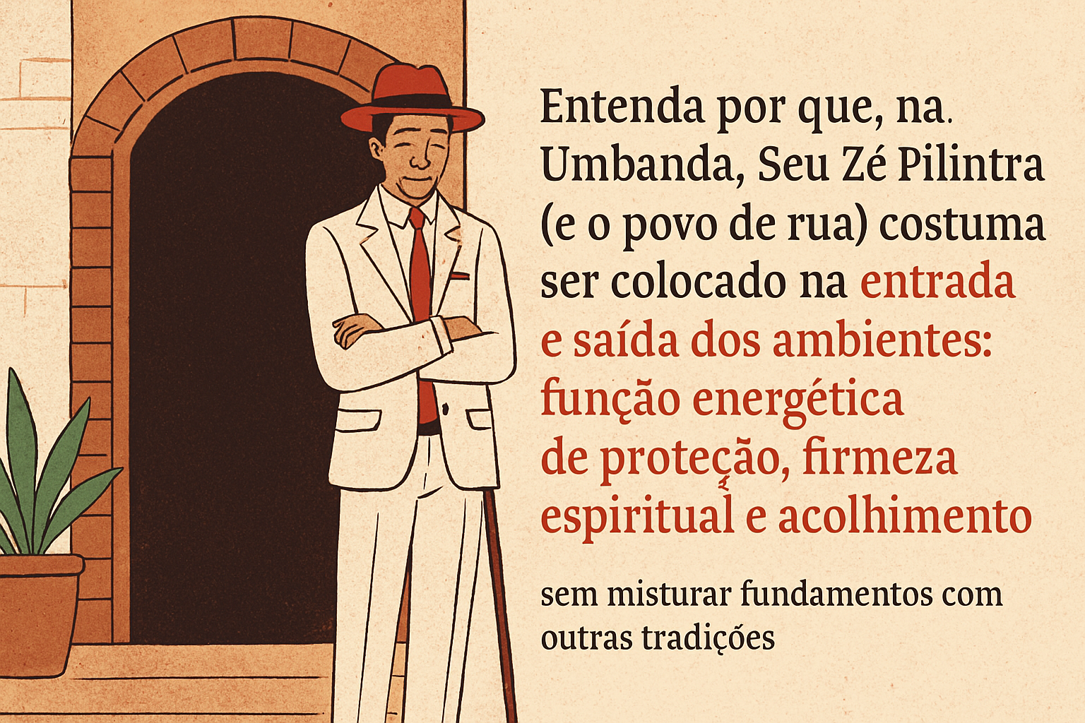 Imagem de capa do artigo: Por que Seu Zé Pilintra fica na entrada dos terreiros de Umbanda? Função, proteção e recepção