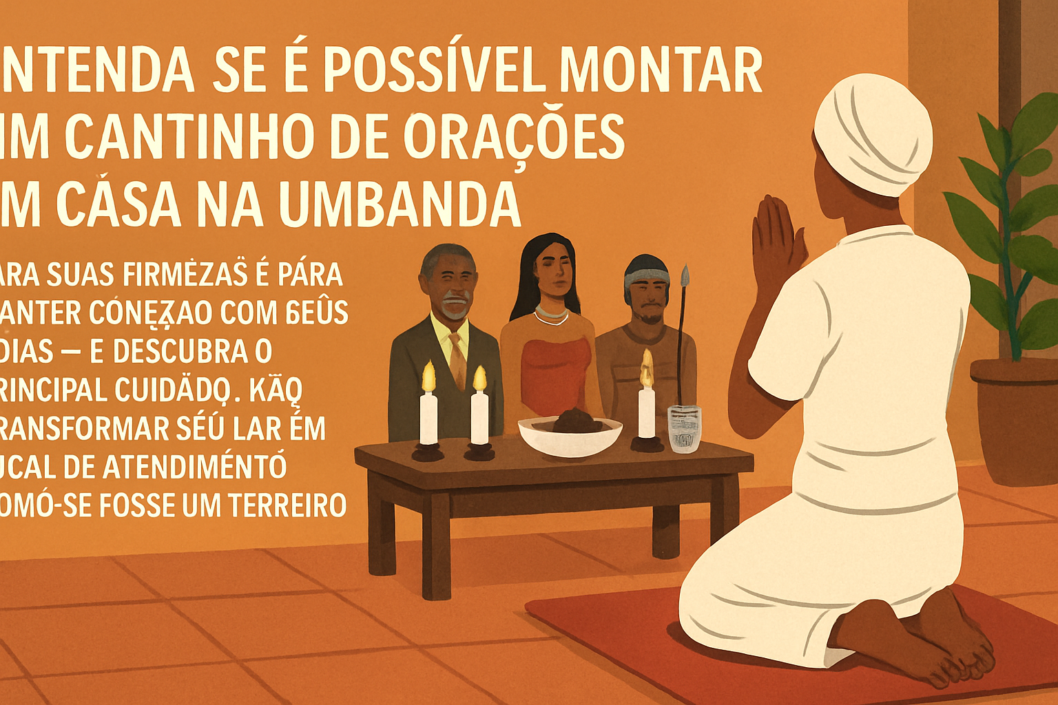 Imagem de capa do artigo: Posso ter um altar de Umbanda em casa? Como organizar um quartinho de orações com segurança