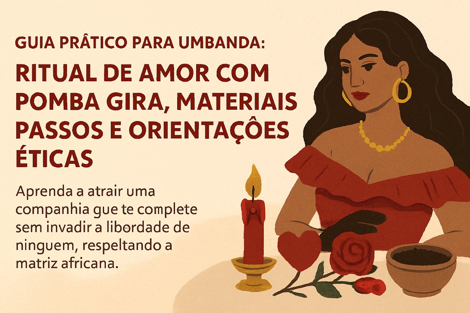 Imagem de capa do artigo: Ritual de Amor na Umbanda: como atrair companheir@ de forma respeitosa e alinhada à tradição