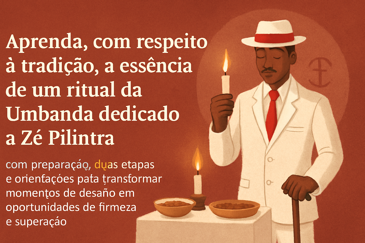 Imagem de capa do artigo: Ritual de Zé Pilintra na Umbanda para Superar Dificuldades: guia prático e respeitoso