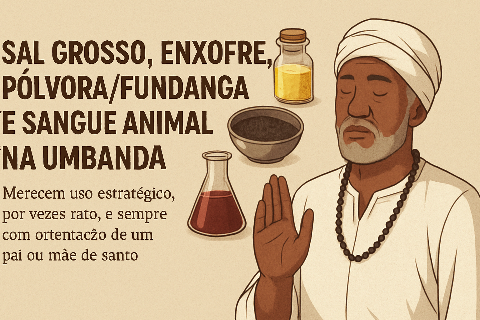 Imagem de capa do artigo: Umbanda: 4 elementos que exigem cautela (sal grosso, enxofre, pólvora e sangue animal)