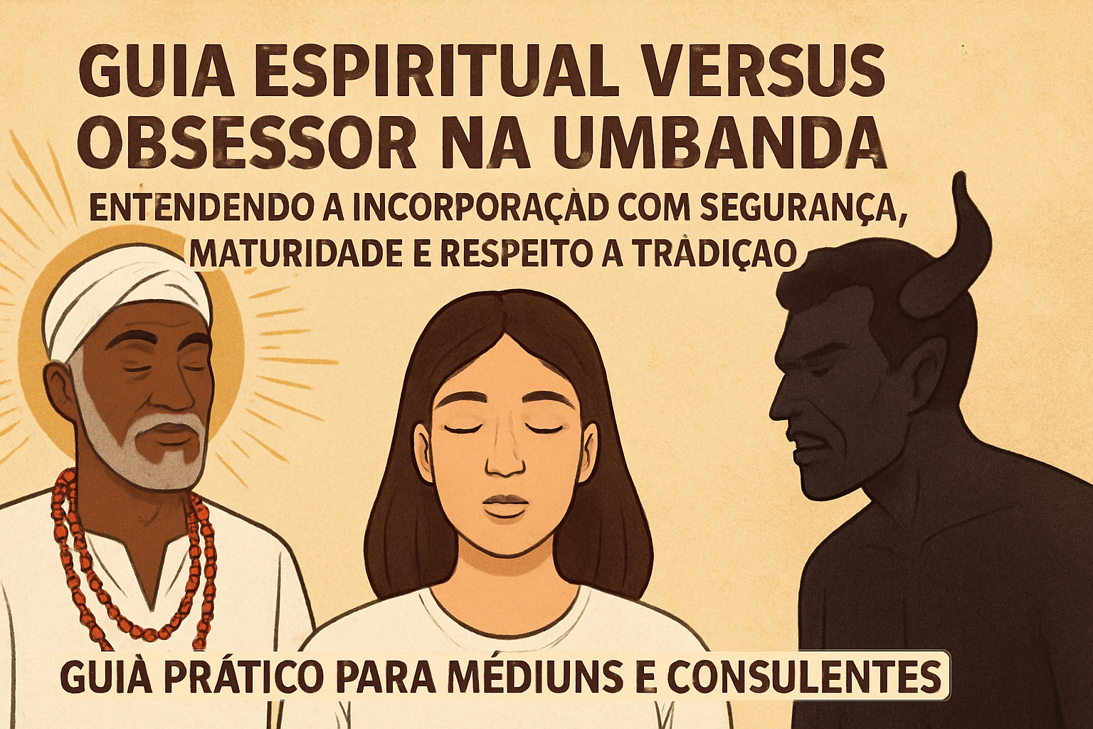 Imagem de capa do artigo: Umbanda: Como Diferenciar Guia Espiritual de Obsessor na Incorporação