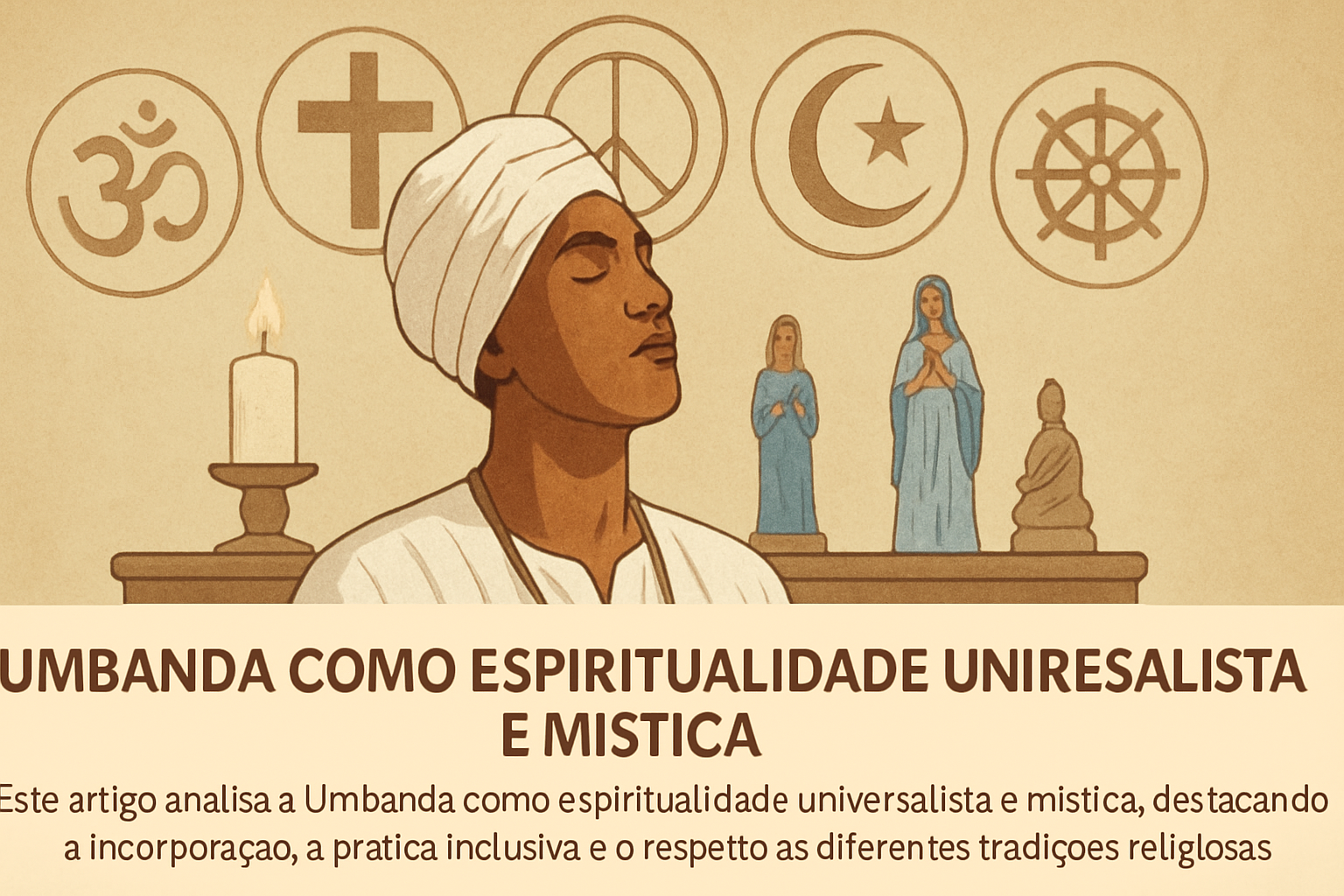 Imagem de capa do artigo: Umbanda Universalista: Mística, Incorporação e Respeito à Diversidade Religiosa