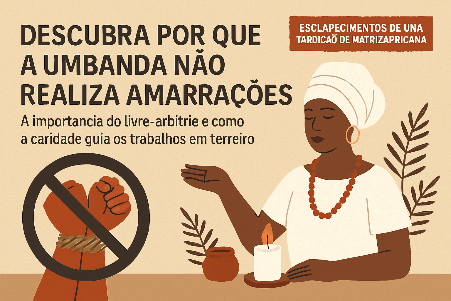 Imagem de capa do artigo: Umbanda e Amarração: Por que não se pratica amarração — visão de um Pai de Santo