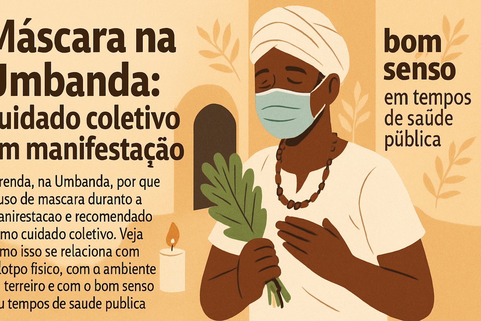 Imagem de capa do artigo: Umbanda e uso de máscaras no terreiro: orientação de bom senso para o trabalho mediúnico