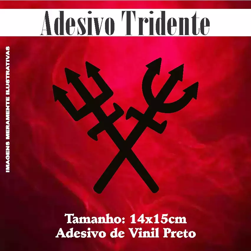 Miniatura 7 de Adesivo Recortado - Tridente 14x15cm