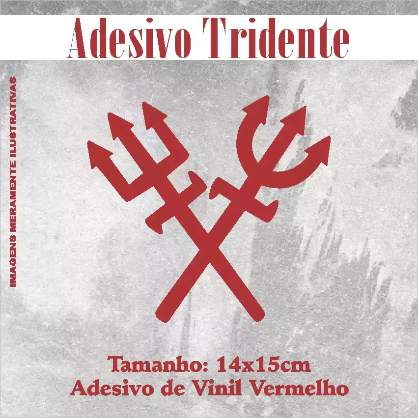 Miniatura 6 de Adesivo Recortado - Tridente 14x15cm