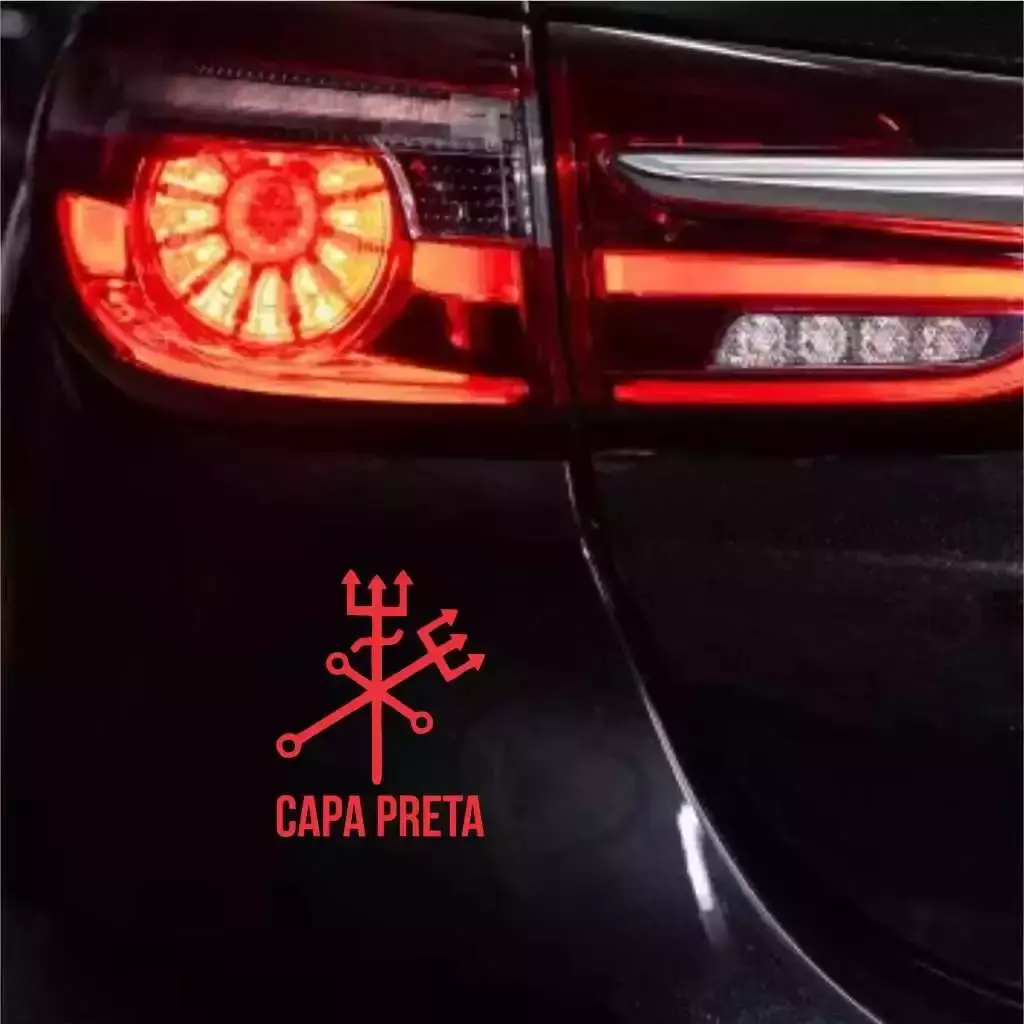 Miniatura 3 de Adesivo Recortado - Exu Capa Preta Umbanda Candomblé