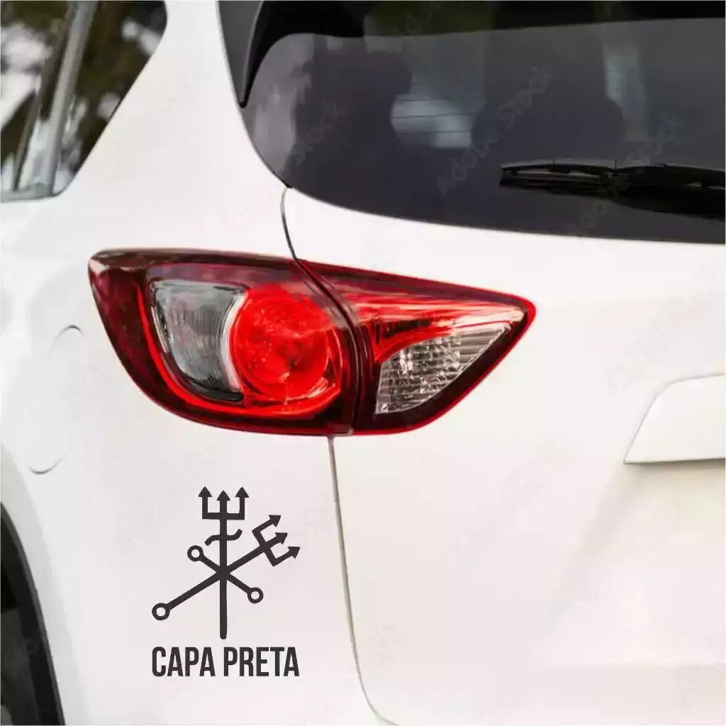 Miniatura 4 de Adesivo Recortado - Exu Capa Preta Umbanda Candomblé