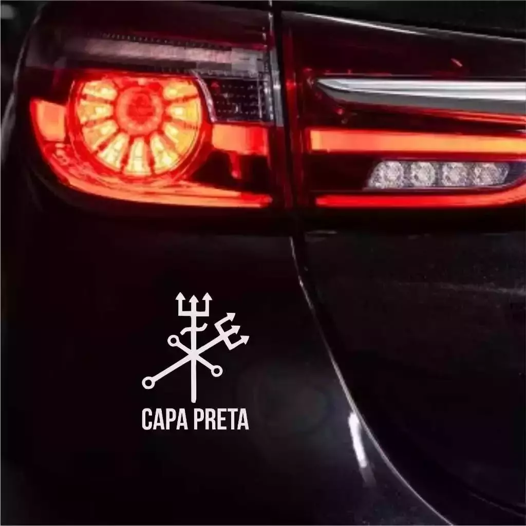 Miniatura 2 de Adesivo Recortado - Exu Capa Preta Umbanda Candomblé