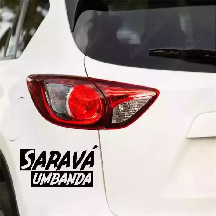 Miniatura 4 de Adesivo Recortado - SARAVÁ UMBANDA 18x10 cm