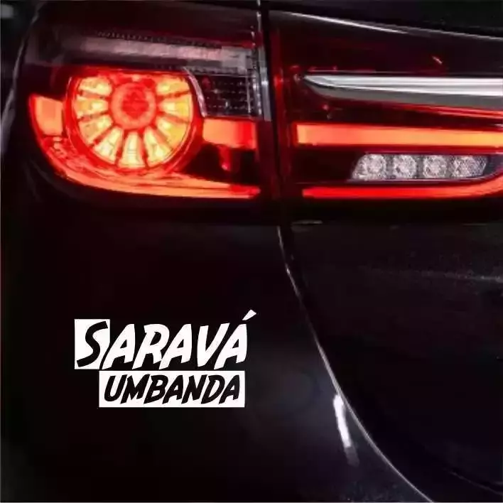 Miniatura 3 de Adesivo Recortado - SARAVÁ UMBANDA 18x10 cm
