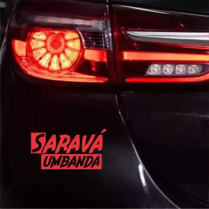 Miniatura 2 de Adesivo Recortado - SARAVÁ UMBANDA 18x10 cm