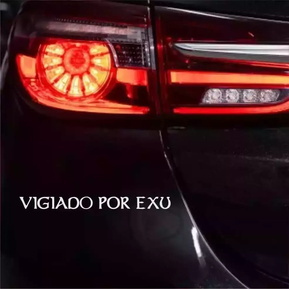 Miniatura 4 de Adesivo Recortado -VIGIADO POR EXU 30X2,5 CM