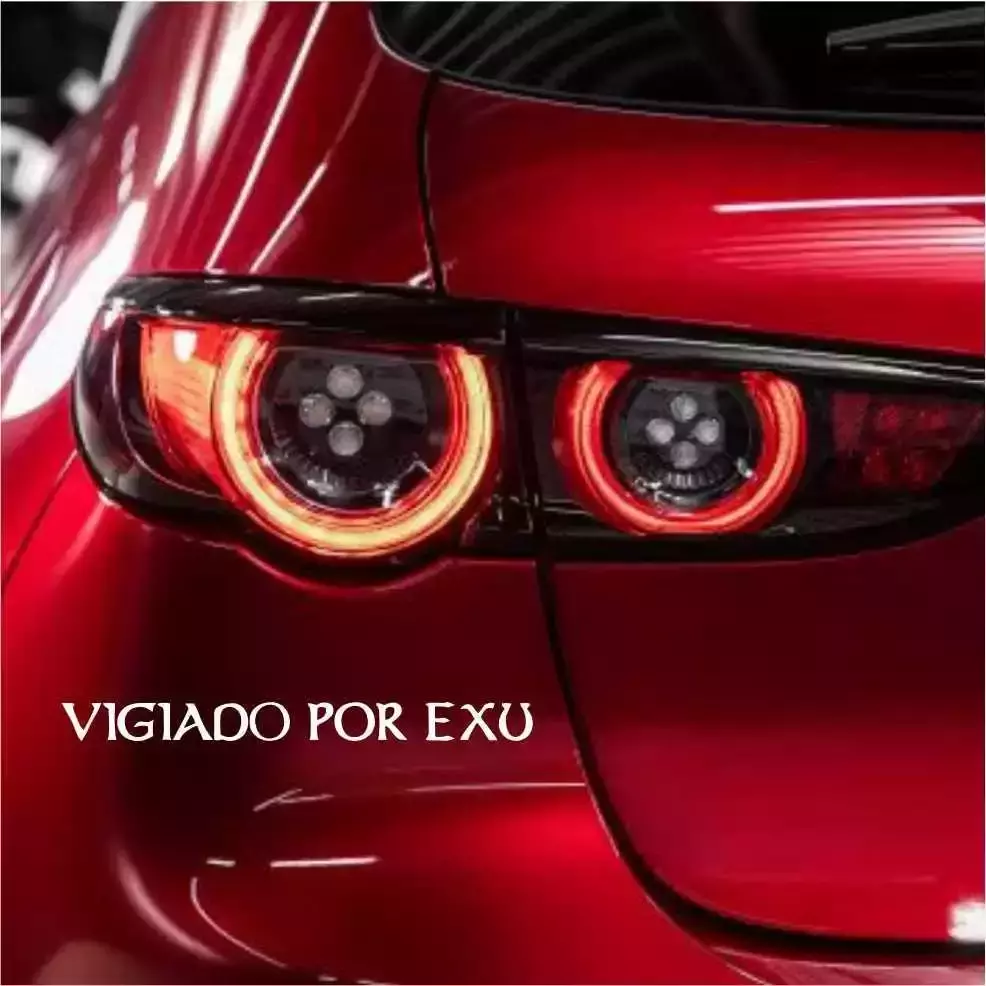 Adesivo Recortado -VIGIADO POR EXU 30X2,5 CM