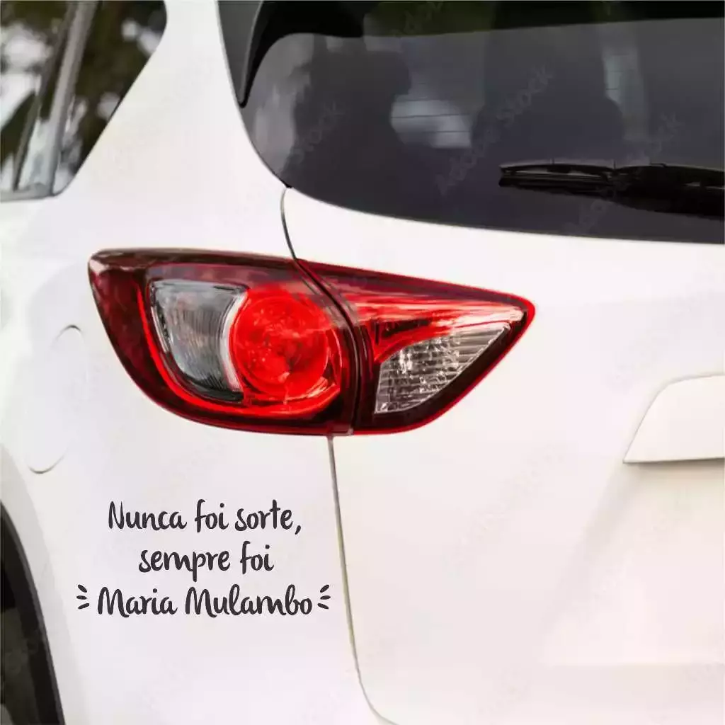 Adesivo Recortado - Nunca foi sorte, sempre fui Maria Mulambo 16x8 Umbanda Candomblé