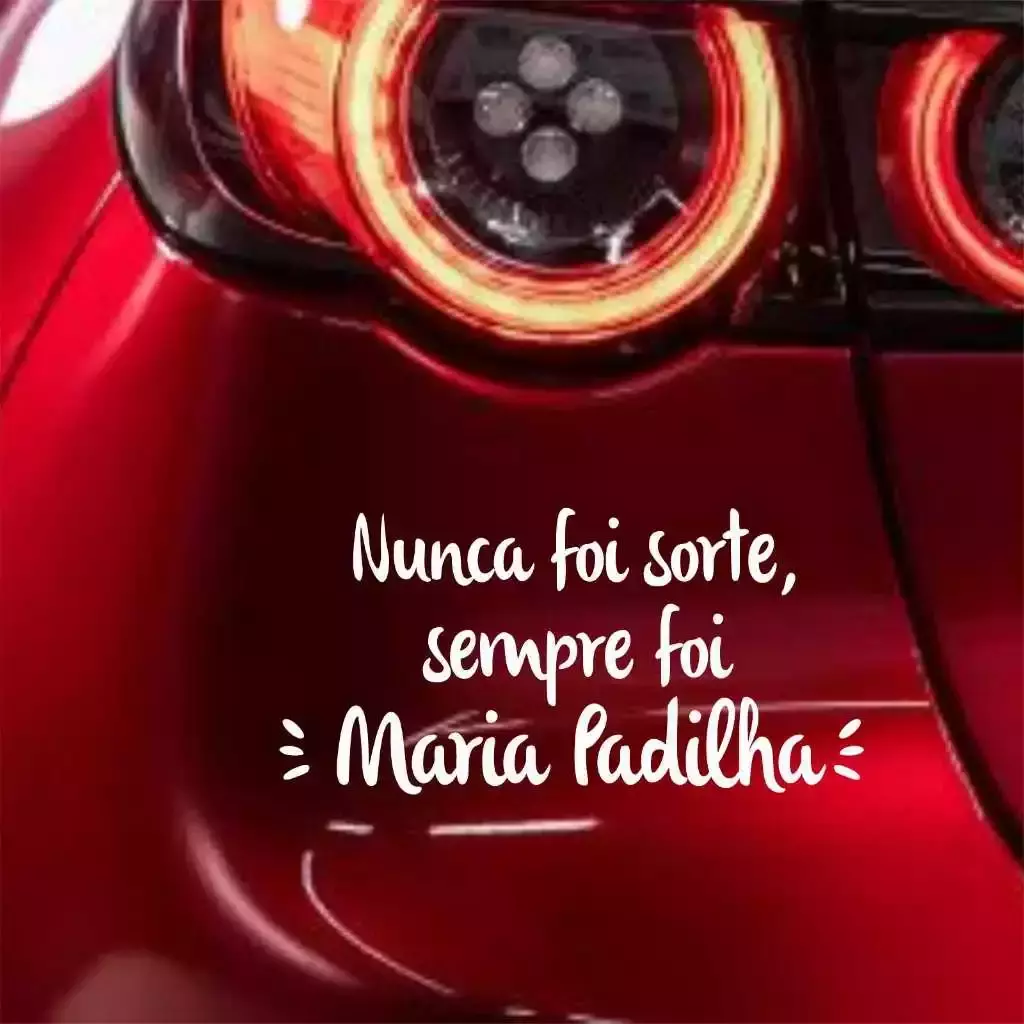 Adesivo Recortado - Nunca foi sorte, sempre foi Maria Padilha 16x8 cm Umbanda Candomblé Artigos Religiosos Adesivos Carro Stickers Exu Pomba Gira