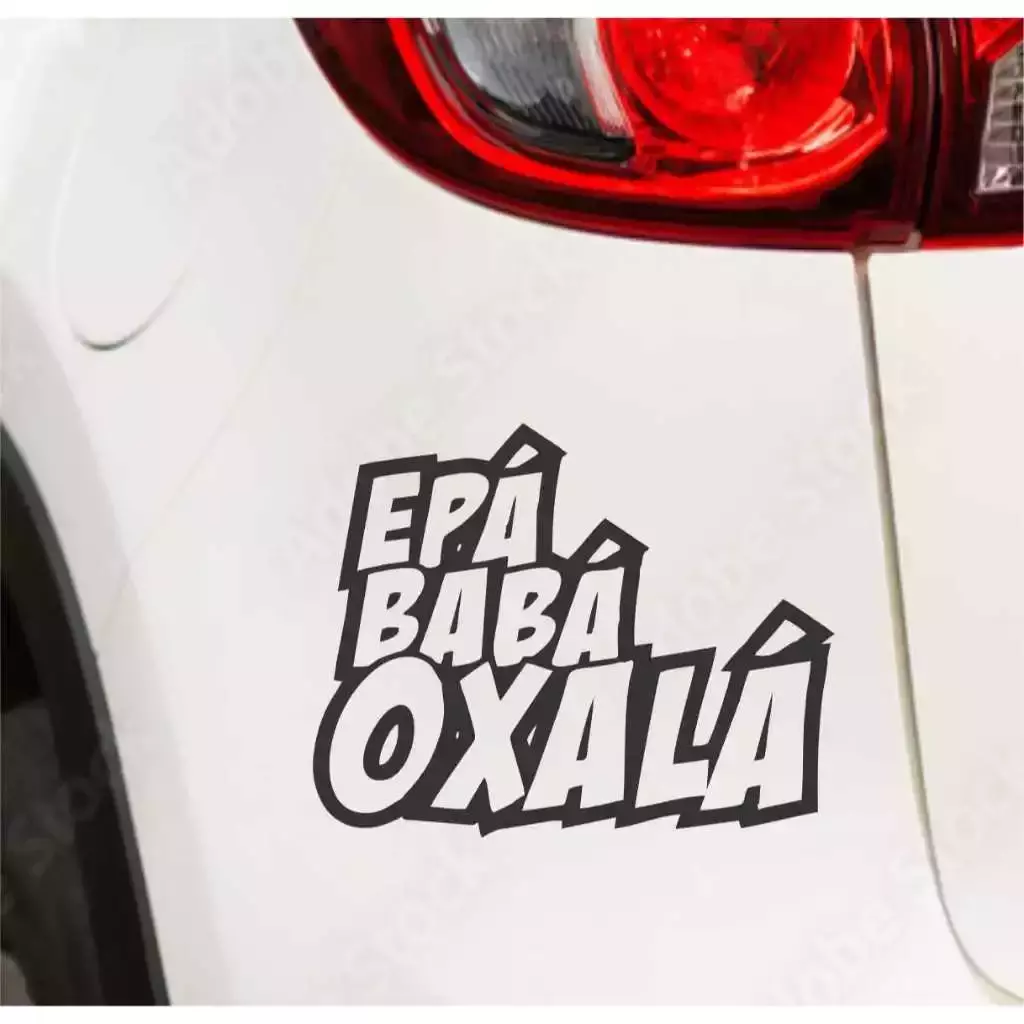Adesivo Recortado - EPÁ BABÁ OXALÁ 17x13,5 ORIXÁ UMBANDA CANDOMBLÉ Artigos Religiosos Adesivos Carro Stickers Orixás