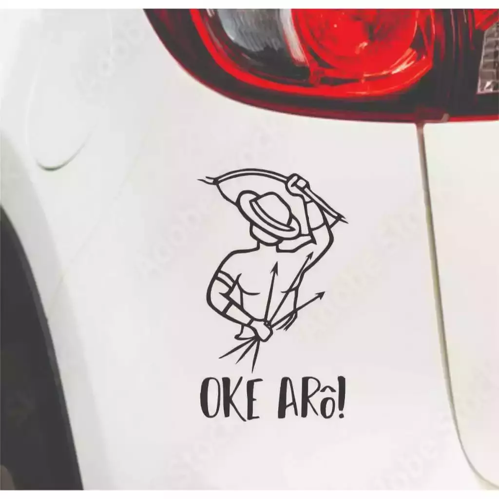 Adesivo Recortado - OXÓSSI 12X20 cm Umbanda Candomblé Artigos Religiosos Adesivos Carro Stickers Exu Pomba Gira caboclo preto velho baiano erê