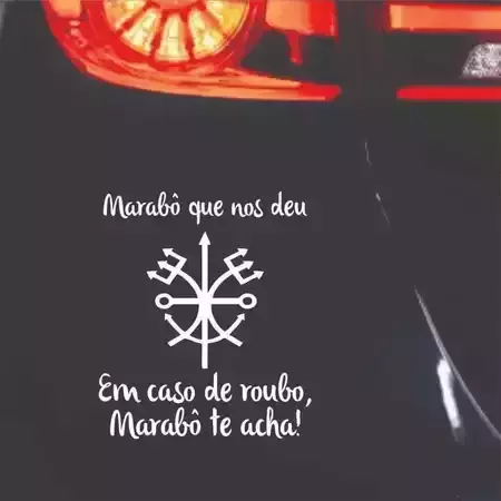 Miniatura 17 de Adesivos VARIOS NOMES 14X15cm Umbanda Candomblé Artigos Religiosos Adesivos Carro Stickers Exu Pomba Gira