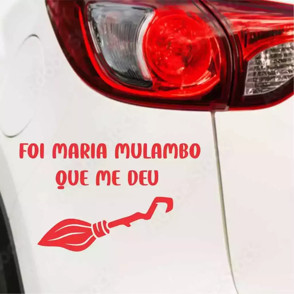Miniatura 3 de Adesivo - Foi Maria Mulambo quem me deu 20x13 Umbanda Candomblé Artigos Religiosos Adesivos Carro Stickers Exu Pomba Gira