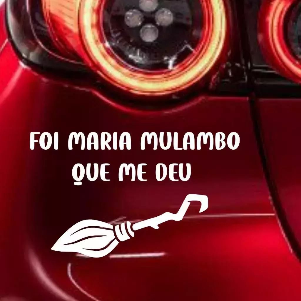 Miniatura 2 de Adesivo - Foi Maria Mulambo quem me deu 20x13 Umbanda Candomblé Artigos Religiosos Adesivos Carro Stickers Exu Pomba Gira