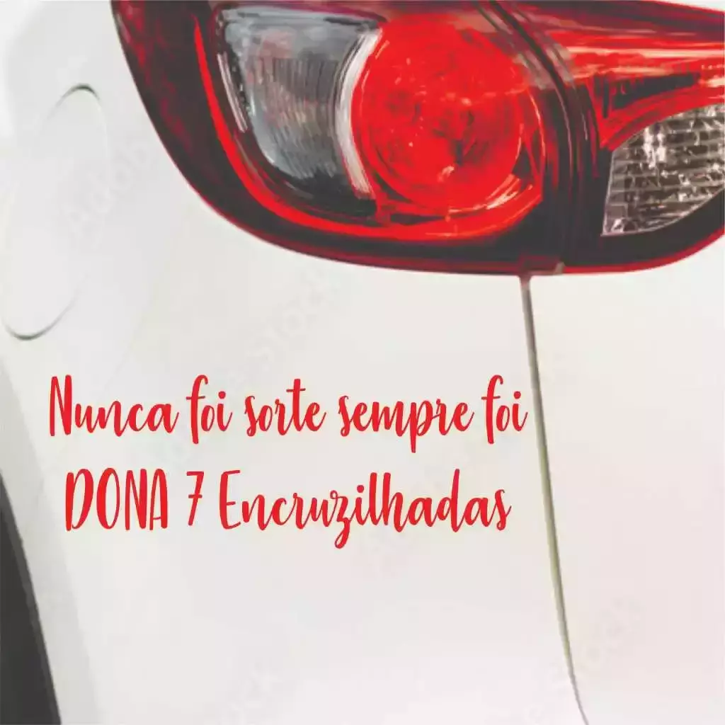 Miniatura 2 de Adesivo Recortado - Nunca foi sorte, sempre foi DONA 7 Encruzilhadas 16x7