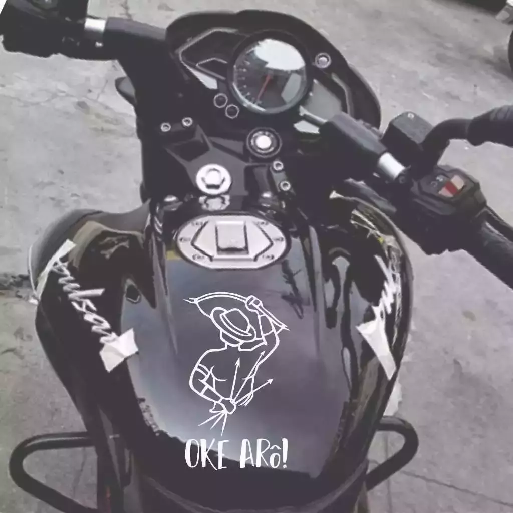 Miniatura 5 de Adesivo Recortado - OXÓSSI 12X20 cm Umbanda Candomblé Artigos Religiosos Adesivos Carro Stickers Exu Pomba Gira caboclo preto velho baiano erê