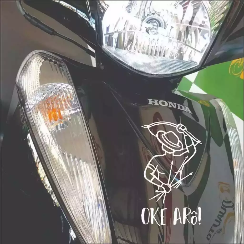 Miniatura 4 de Adesivo Recortado - OXÓSSI 12X20 cm Umbanda Candomblé Artigos Religiosos Adesivos Carro Stickers Exu Pomba Gira caboclo preto velho baiano erê