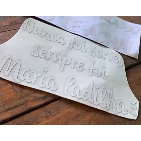 Miniatura 4 de Adesivo Recortado - Nunca foi sorte, sempre foi Maria Padilha 16x8 cm Umbanda Candomblé Artigos Religiosos Adesivos Carro Stickers Exu Pomba Gira