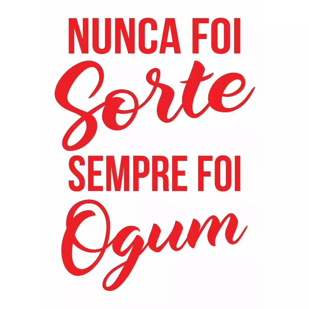 Miniatura 2 de Nunca foi Sorte, Sempre foi OGUM 15x23cm Umbanda Candomblé Artigos Religiosos Adesivos Carro